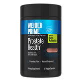 Weider Prime Prostate Health bottle highlighting cranberry Flowens for urinary support