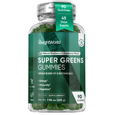 WeightWorld Super Greens Gummies bottle front for convenient daily energy support.