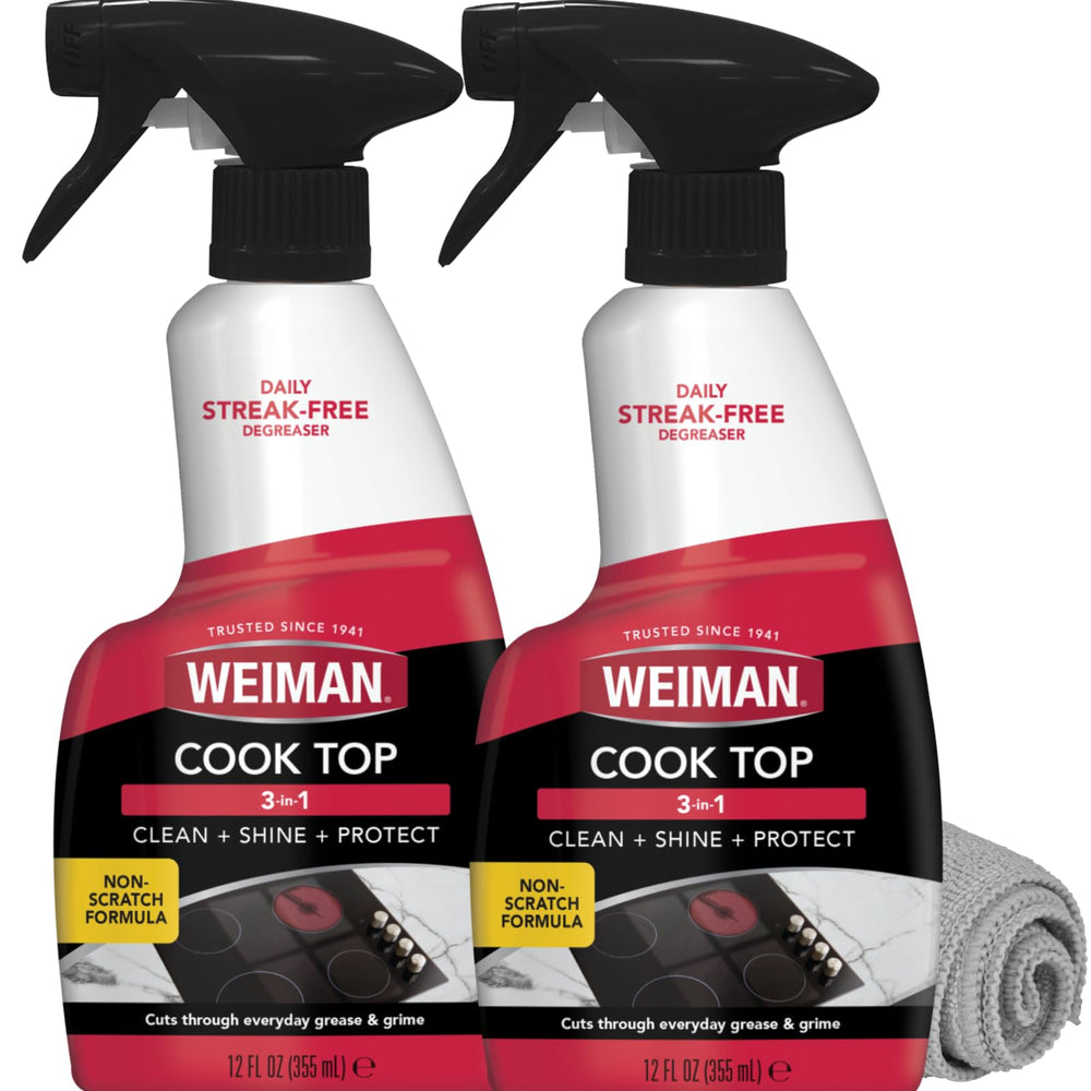 Weiman cooktop cleaning spray bottle for effortless degreasing