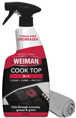 Weiman Daily Cooktop Cleaner bottle for easy grease removal on stovetops