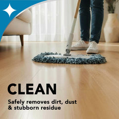 Weiman hardwood floor cleaner application on finished floor, for a quick refresh.