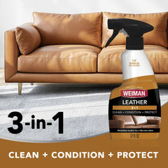 Weiman leather cleaner conditioner application cloth allows even treatment