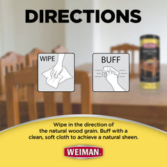 Weiman wood furniture before-and-after look, with renewed warmth.