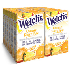Welch's Singles To Go Orange Pineapple packet flavoring water on the go.