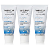 Weleda Natural Salt Toothpaste pack front view with peppermint freshness for gentle cleansing.
