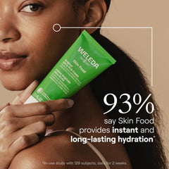 Weleda Skin Food used on hair to tame frizz and hydrate.