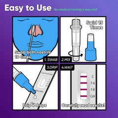WELL LIFE nasal swab sample collection showing comfortable depth for home testing