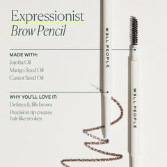 Well People Expressionist Brow Pencil close-up tip showing feathery application.