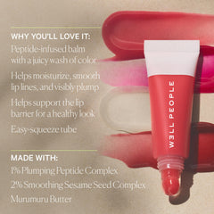 Well People Poutlove balm packaging highlights the squeezable applicator