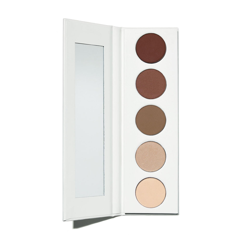 Well People Power Palette Eyeshadow front shows five versatile neutrals for day to night looks