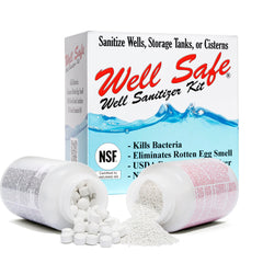 Well Safe pellets ready to treat an entire well system