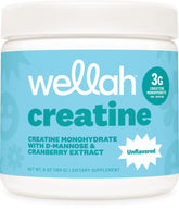 Wellah Creatine for Women bottle front, a reliable workout companion