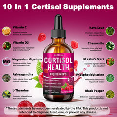 WellBloom cortisol reducer drops pour highlights fast-absorption liquid formula.