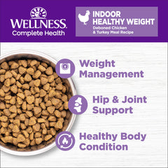 Wellness Complete Health chicken-turkey kibble served in a bowl for daily energy