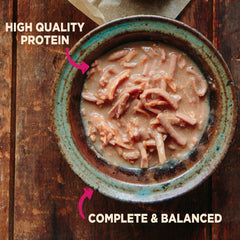 Wellness CORE Chicken and Turkey Dinner shredded bites in gravy