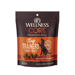 Wellness CORE Tiny Trainers bag close-up, ideal bite-sized rewards for training.