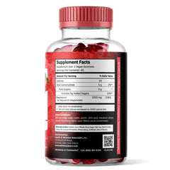 WELLNESS LABSRX gummies close-up showing strawberry flavor and easy chew.