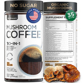Wellneum Mushroom Coffee canister ready for daily use with a smooth, sugar-free boost.