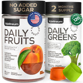 Wellneum Super Greens Gummies bottle shows a convenient plant-based nutrition source.
