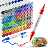 WELLOKB acrylic markers dual-tip for vibrant art on fabric and crafts.