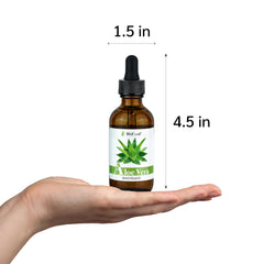 Well's Oil Aloe Vera Oil being applied to skin for gentle moisture