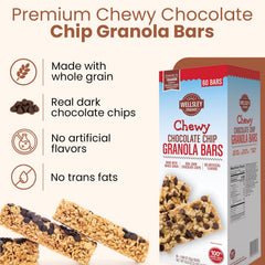 Wellsley Farms ingredients shot highlights whole grains and chocolate chips.