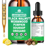 WellVeraVida wormwood walnut clove liquid bottle supports digestive wellness.