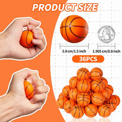 WELLVO foam stress balls in basketball shape ideal for squeeze relief.