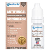 WELMATE Clotrimazole 1% topical solution tube ready for fast relief.