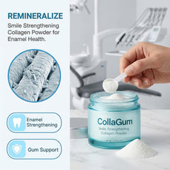 WERANOZ brushing session scene showcasing smooth brushing with collagen-infused powder.