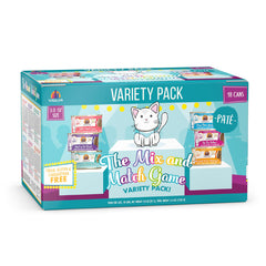 Weruva Mix and Match Game pate variety pack opened for easy rotation
