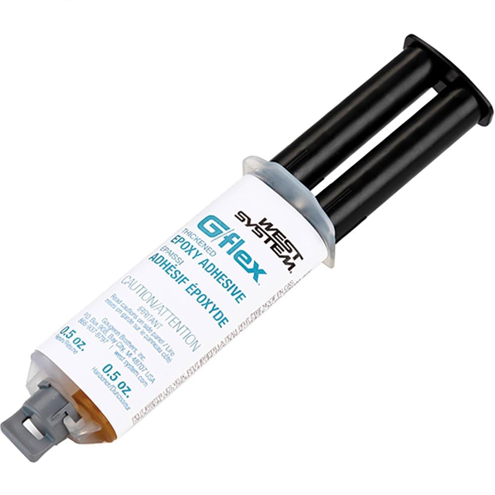 West System G/Flex 655-1 syringe for waterproof bonds on plastics, metals, and dissimilar materials