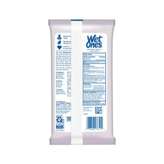 Wet Ones lavender wipe top seal keeping moisture fresh for quick use
