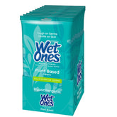 Wet Ones biodegradable wipes plant-based fiber close-up showing soft texture for gentle cleaning.