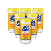 Wet Ones Tropical Splash wipes close-up showing soft texture for gentle cleansing on the go