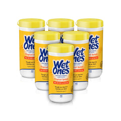 Wet Ones Tropical Splash wipes close-up showing soft texture for gentle cleansing on the go