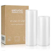 Wevac 8x50 bag with embossed channels for a strong seal and freezer storage.