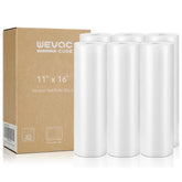 These Wevac bags show embossed channels to boost suction and seal reliably.