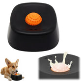 WFOFMO slow-feeder-lick-bowl shows rolling ball for calmer, extended licking.