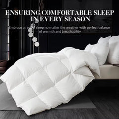 WhatsBedding feather down fiber comforter king on bed showcases soft cotton comfort