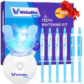 Whitebite Pro kit overview showing enamel-safe whitening gel for sensitive teeth and remineralization options.