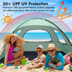 WhiteFang Beach Tent UV protection blocks sun while keeping you comfortable.