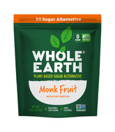 Whole Earth Monk Fruit Sweetener being poured into a cup of coffee for a low-calorie boost