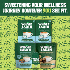 Whole Earth Sweetener coffee-tea setup for easy at-home or office use.