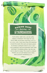 Pouring Whole Foods Market Organic Ground Coffee Dark Italian Roast for a bold morning brew.