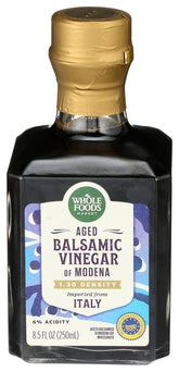 Whole Foods Market Premium Dense Balsamic bottle pour highlights a smooth finish