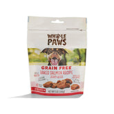 Whole Paws friandises saumon sans céréales, croquant délicieux pour récompenses saines.