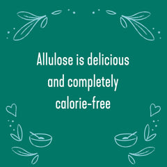 Wholesome Allulose Sweetener pour action showing precise dosing in a kitchen.