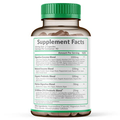 Wholesome Wellness Digestive Enzymes bottle cap highlights 1000 mg enzymes for meals
