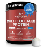 Wholesome Wellness multi collagen bottle ready for daily use in smoothies